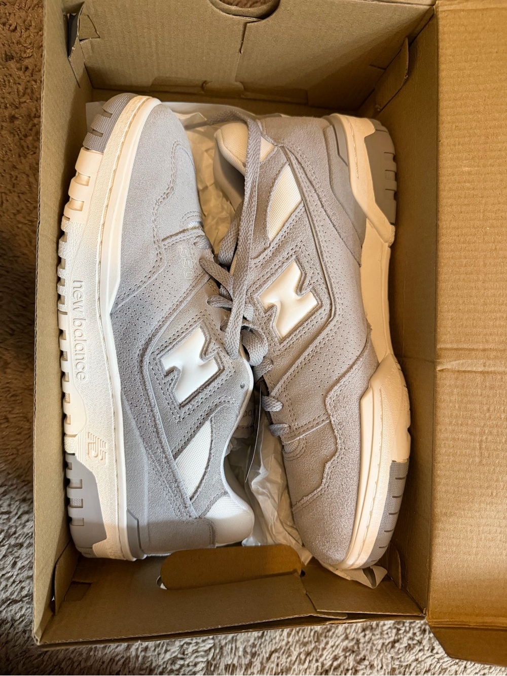 New Balance Gray Suede Athletic Shoes